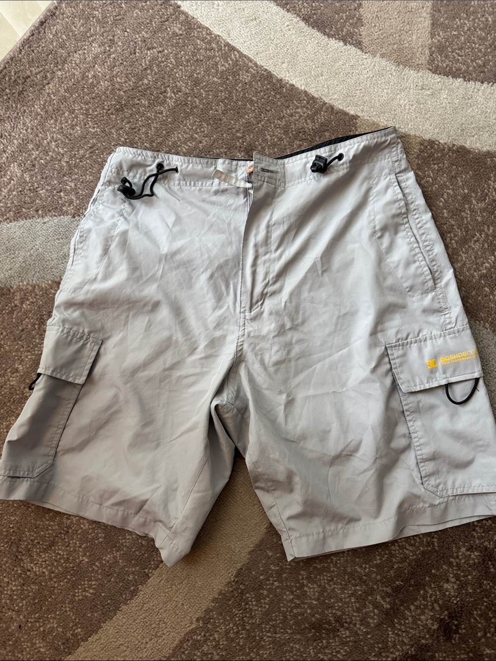 DC Gray Cargo Surf Shorts with Utility Pockets